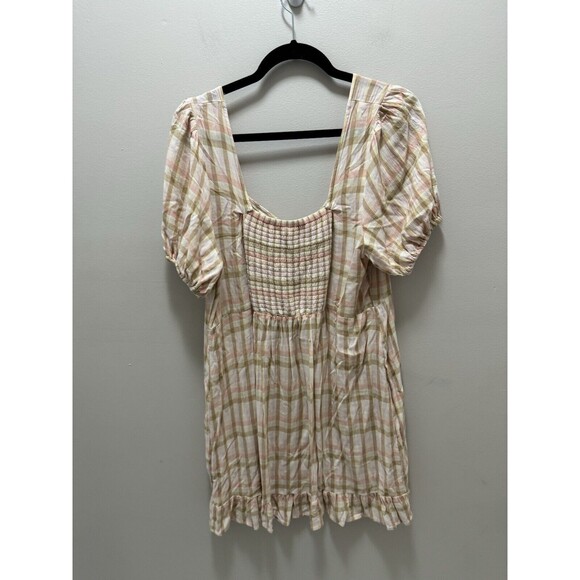 BP Juniors Plus Plaid Fall Short Sleeve Dress Size 1x - Picture 4 of 6